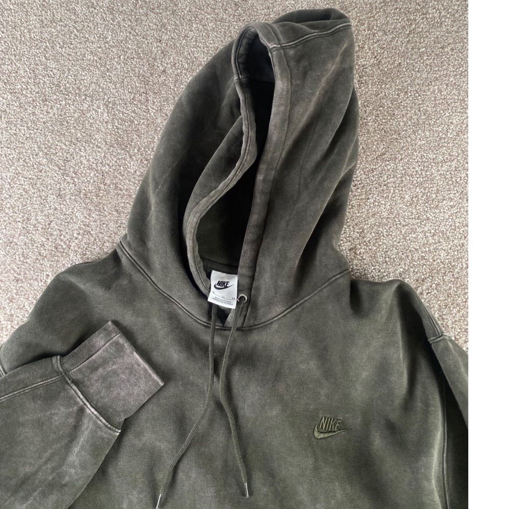 Nike Sportswear Club Fleece Hoodie Faded Oil Unique Green IQ1219-355 Mens XL